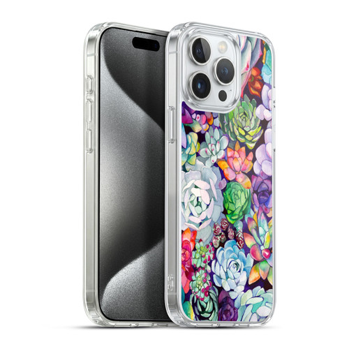 Mai Autumn Floral Garden Succulent Soft Gel Case for Apple iPhone 15 Pro Max & MagSafe