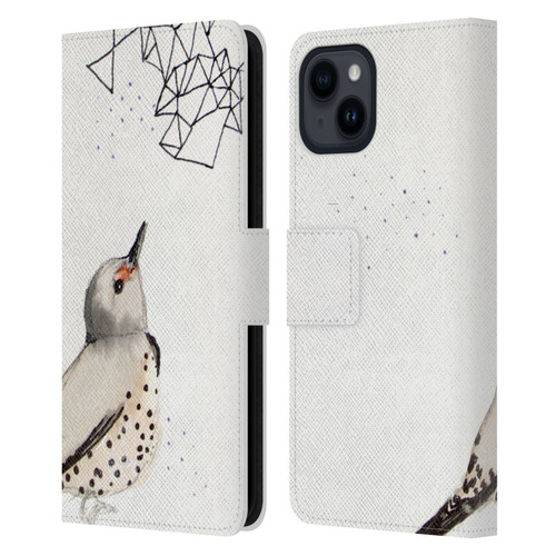 Mai Autumn Birds Northern Flicker Leather Book Wallet Case Cover For Apple iPhone 15