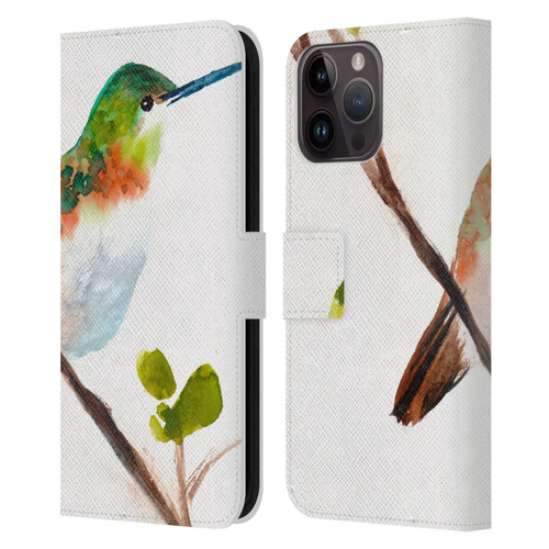 Mai Autumn Birds Hummingbird Leather Book Wallet Case Cover For Apple iPhone 15 Pro Max