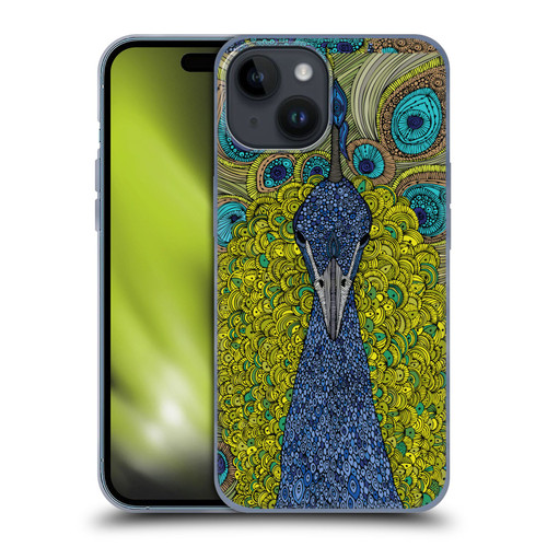 Valentina Birds The Peacock Soft Gel Case for Apple iPhone 15