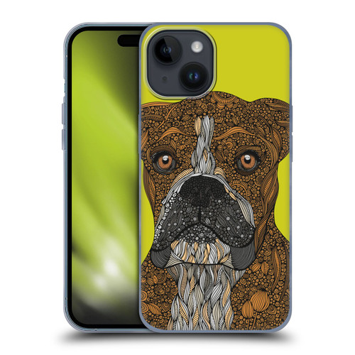 Valentina Dogs Boxer Soft Gel Case for Apple iPhone 15
