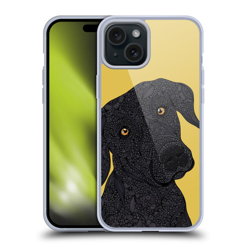 Valentina Dogs Black Labrador Soft Gel Case for Apple iPhone 15 Plus
