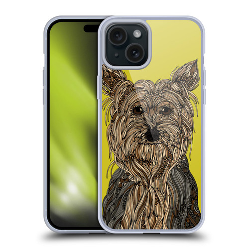 Valentina Dogs Yorkshire Terrier Soft Gel Case for Apple iPhone 15 Plus