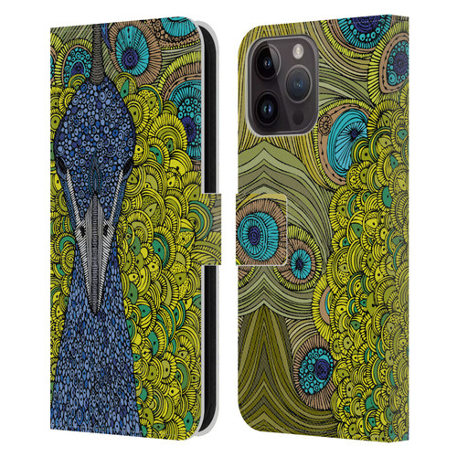 Valentina Birds The Peacock Leather Book Wallet Case Cover For Apple iPhone 15 Pro Max