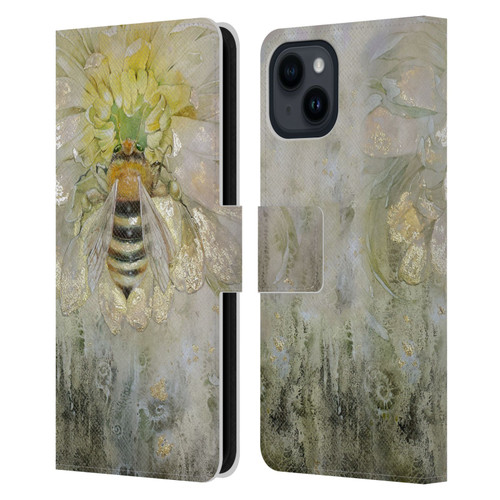 Stephanie Law Immortal Ephemera Bee Leather Book Wallet Case Cover For Apple iPhone 15