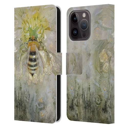 Stephanie Law Immortal Ephemera Bee Leather Book Wallet Case Cover For Apple iPhone 15 Pro