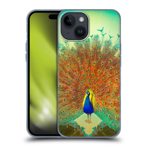 Duirwaigh Animals Peacock Soft Gel Case for Apple iPhone 15