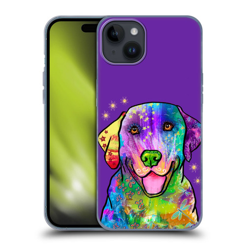 Duirwaigh Animals Golden Retriever Dog Soft Gel Case for Apple iPhone 15 Plus