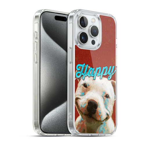 Duirwaigh Animals Pitbull Dog Soft Gel Case for Apple iPhone 15 Pro & MagSafe