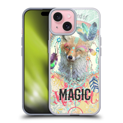 Duirwaigh Boho Animals Fox Soft Gel Case for Apple iPhone 15