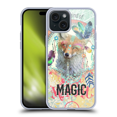 Duirwaigh Boho Animals Fox Soft Gel Case for Apple iPhone 15 Plus