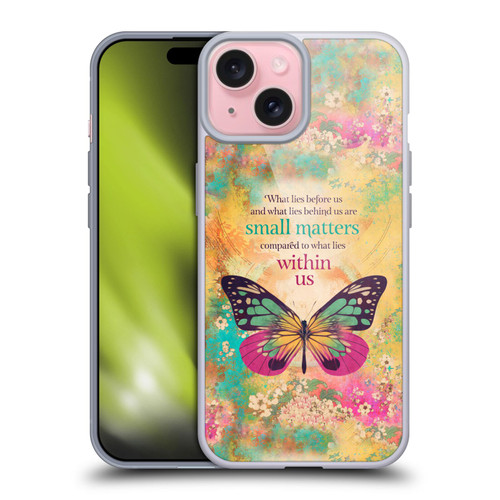 Duirwaigh Insects Butterfly 2 Soft Gel Case for Apple iPhone 15