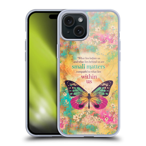 Duirwaigh Insects Butterfly 2 Soft Gel Case for Apple iPhone 15 Plus