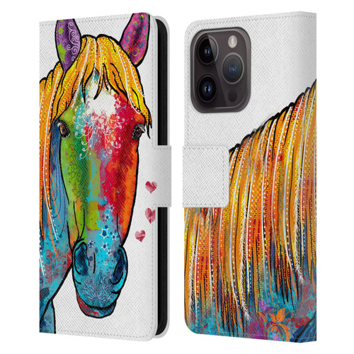 Duirwaigh Animals Horse Leather Book Wallet Case Cover For Apple iPhone 15 Pro