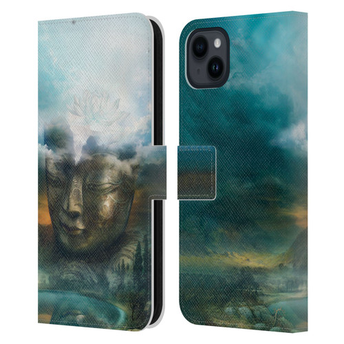 Duirwaigh God Buddha Leather Book Wallet Case Cover For Apple iPhone 15 Plus