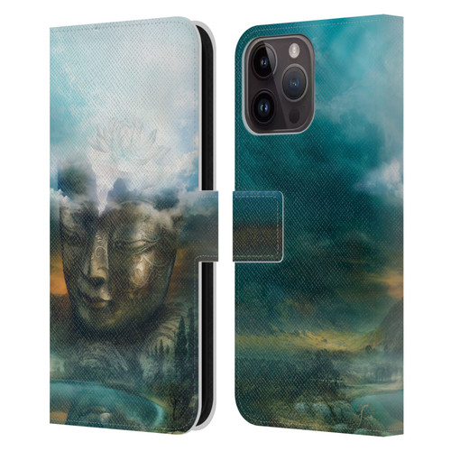 Duirwaigh God Buddha Leather Book Wallet Case Cover For Apple iPhone 15 Pro Max