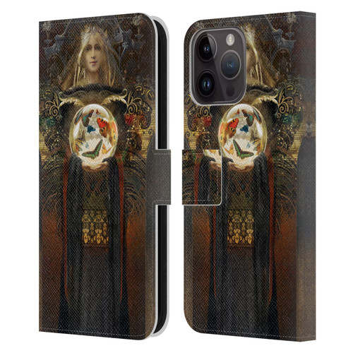 Duirwaigh God Butterfly Leather Book Wallet Case Cover For Apple iPhone 15 Pro Max