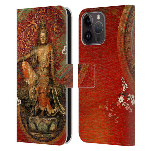 Duirwaigh God Quan Yin Leather Book Wallet Case Cover For Apple iPhone 15 Pro Max