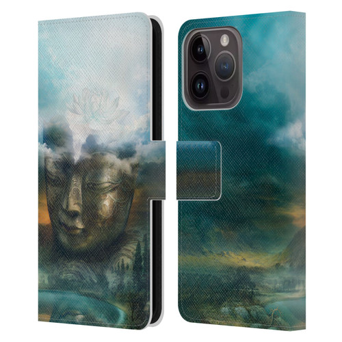 Duirwaigh God Buddha Leather Book Wallet Case Cover For Apple iPhone 15 Pro
