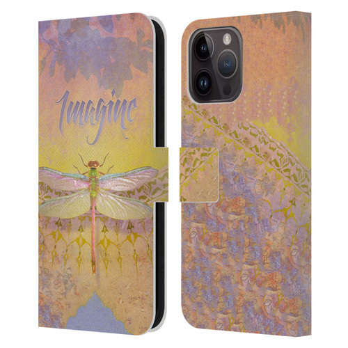 Duirwaigh Insects Dragonfly 2 Leather Book Wallet Case Cover For Apple iPhone 15 Pro Max