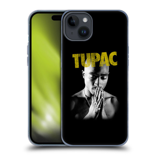 Tupac Shakur Key Art Golden Soft Gel Case for Apple iPhone 15 Plus