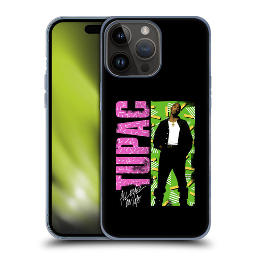 Tupac Shakur Key Art Distressed Look Soft Gel Case for Apple iPhone 15 Pro Max