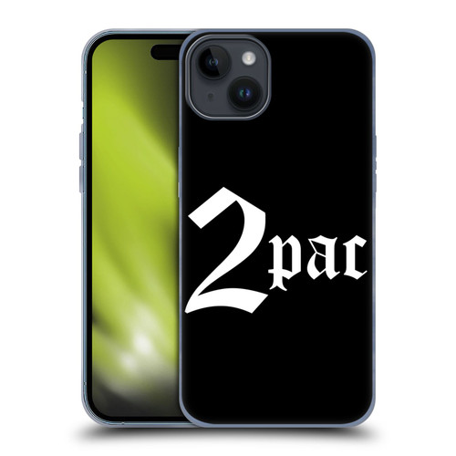 Tupac Shakur Logos Old English Soft Gel Case for Apple iPhone 15 Plus