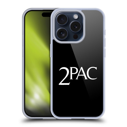 Tupac Shakur Logos Serif Soft Gel Case for Apple iPhone 15 Pro