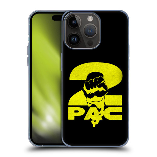 Tupac Shakur Logos Yellow Fist Soft Gel Case for Apple iPhone 15 Pro