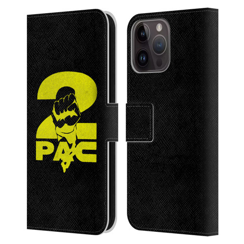 Tupac Shakur Logos Yellow Fist Leather Book Wallet Case Cover For Apple iPhone 15 Pro Max