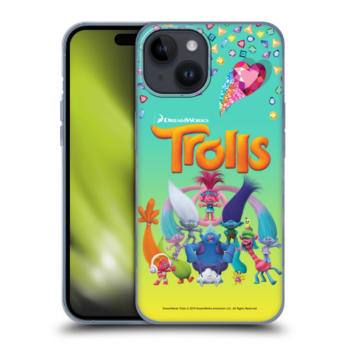 Trolls Snack Pack Group Soft Gel Case for Apple iPhone 15