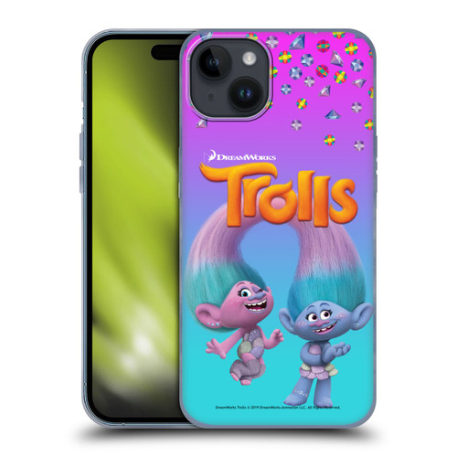 Trolls Snack Pack Satin & Chenille Soft Gel Case for Apple iPhone 15 Plus