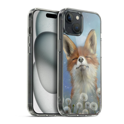 Ash Evans Animals Dandelion Fox Soft Gel Case for Apple iPhone 15 Plus & MagSafe
