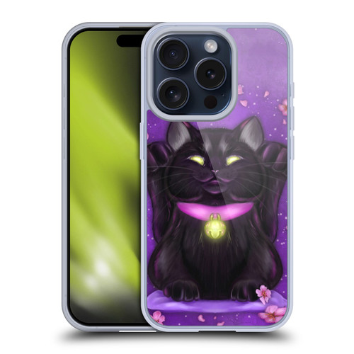 Ash Evans Black Cats Lucky Soft Gel Case for Apple iPhone 15 Pro