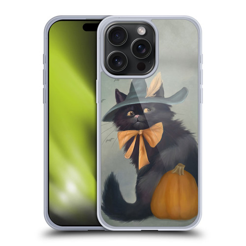 Ash Evans Black Cats 2 Halloween Pumpkin Soft Gel Case for Apple iPhone 15 Pro Max