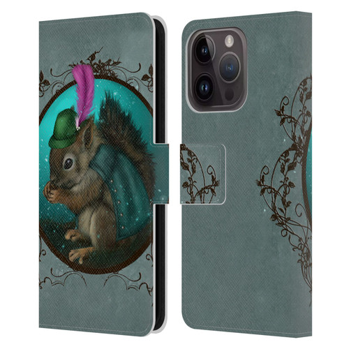 Ash Evans Animals Squirrel Leather Book Wallet Case Cover For Apple iPhone 15 Pro