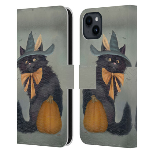 Ash Evans Black Cats 2 Familiar Feeling Leather Book Wallet Case Cover For Apple iPhone 15 Plus