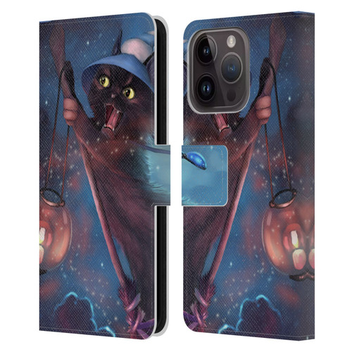 Ash Evans Black Cats 2 Magical Leather Book Wallet Case Cover For Apple iPhone 15 Pro