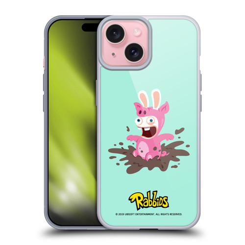 Rabbids Costumes Pig Soft Gel Case for Apple iPhone 15