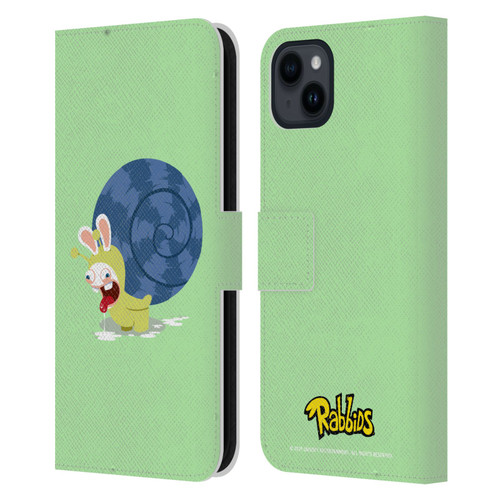 Rabbids Costumes Snail Leather Book Wallet Case Cover For Apple iPhone 15 Plus