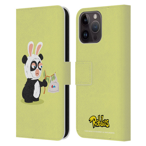 Rabbids Costumes Panda Leather Book Wallet Case Cover For Apple iPhone 15 Pro Max