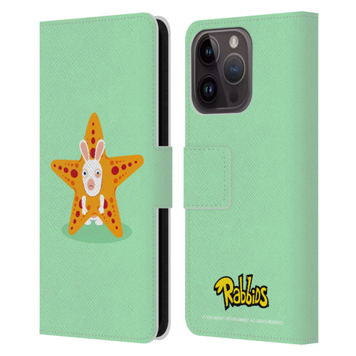 Rabbids Costumes Starfish Leather Book Wallet Case Cover For Apple iPhone 15 Pro