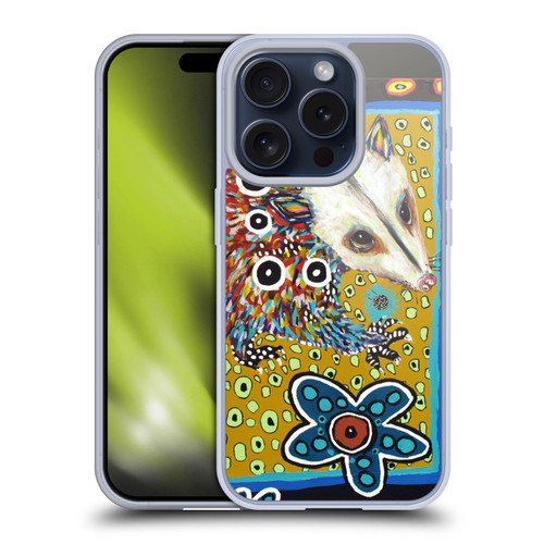 Mad Dog Art Gallery Animals Possum Soft Gel Case for Apple iPhone 15 Pro