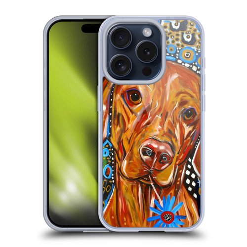 Mad Dog Art Gallery Dogs 2 Viszla Soft Gel Case for Apple iPhone 15 Pro