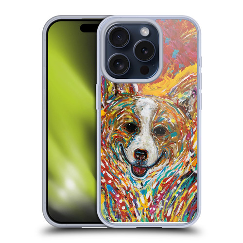 Mad Dog Art Gallery Dog 5 Corgi Soft Gel Case for Apple iPhone 15 Pro
