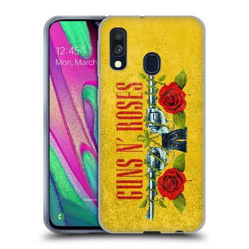Guns N' Roses Vintage Pistols Soft Gel Case for Samsung Galaxy A40 (2019)