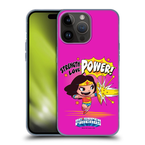 Super Friends DC Comics Toddlers Composed Art Wonder Woman Soft Gel Case for Apple iPhone 15 Pro Max