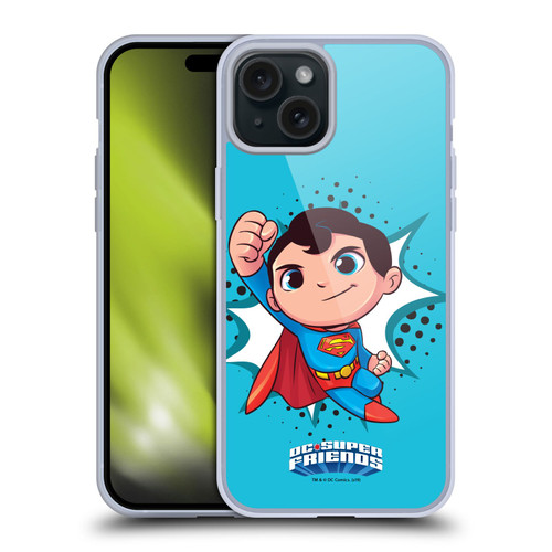 Super Friends DC Comics Toddlers 1 Superman Soft Gel Case for Apple iPhone 15 Plus