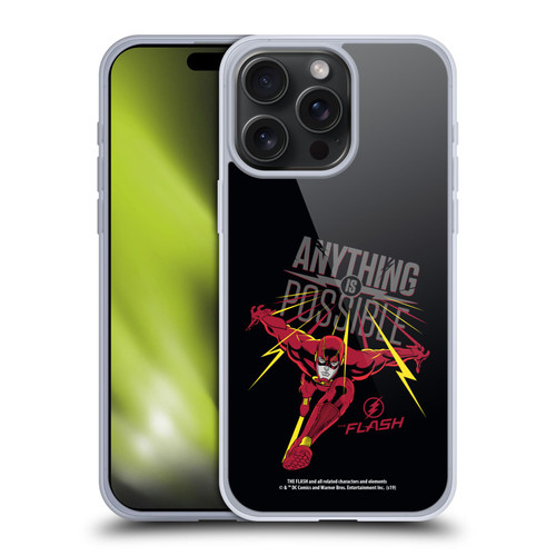 The Flash TV Series Graphics Barry Anything Is Possible Soft Gel Case for Apple iPhone 15 Pro Max & MagSafe