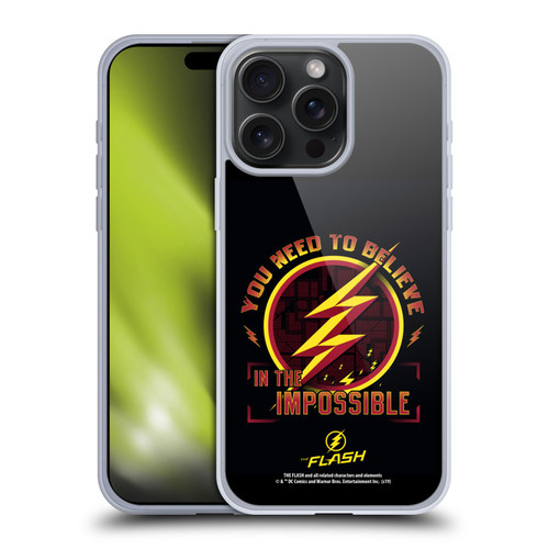 The Flash TV Series Graphics Believe Soft Gel Case for Apple iPhone 15 Pro Max & MagSafe